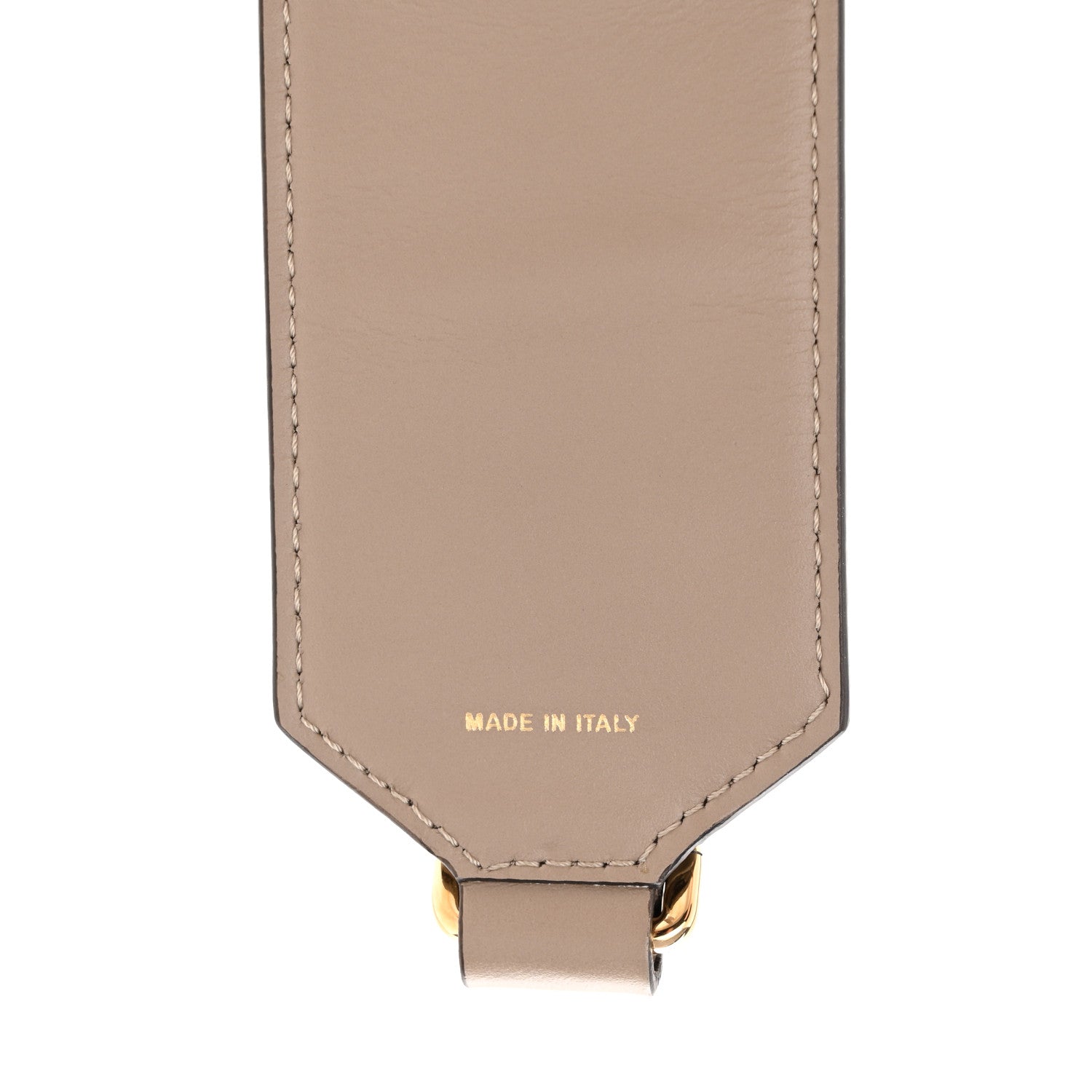 Fendi Ribbon Vitello King Logo Embossed Gingham Woven Adjustable Strap You Beige 5 of 5