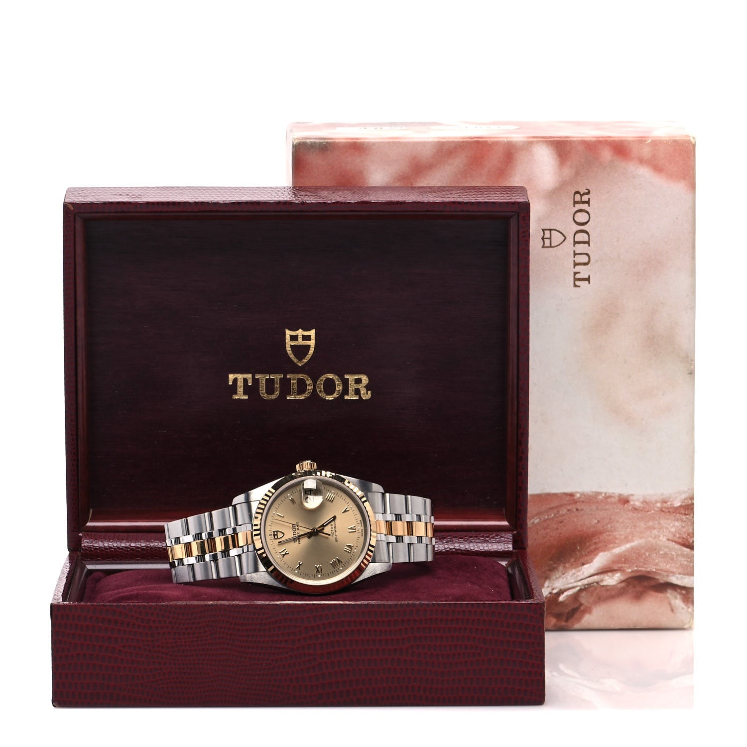 TUDOR Stainless Steel 18K Yellow Gold 34mm Prince Date Automatic Watch Champagne 74033 5 of 5