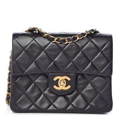 Chanel Lambskin Quilted Mini Square Flap Black 1 of 12