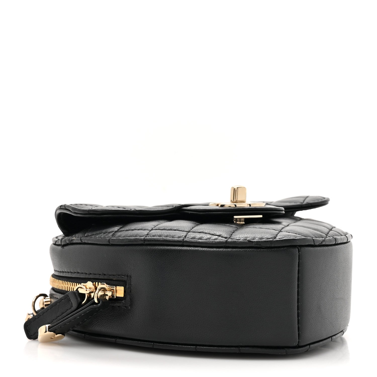 Chanel Lambskin Quilted CC In Love Heart Bag Black 4 of 10