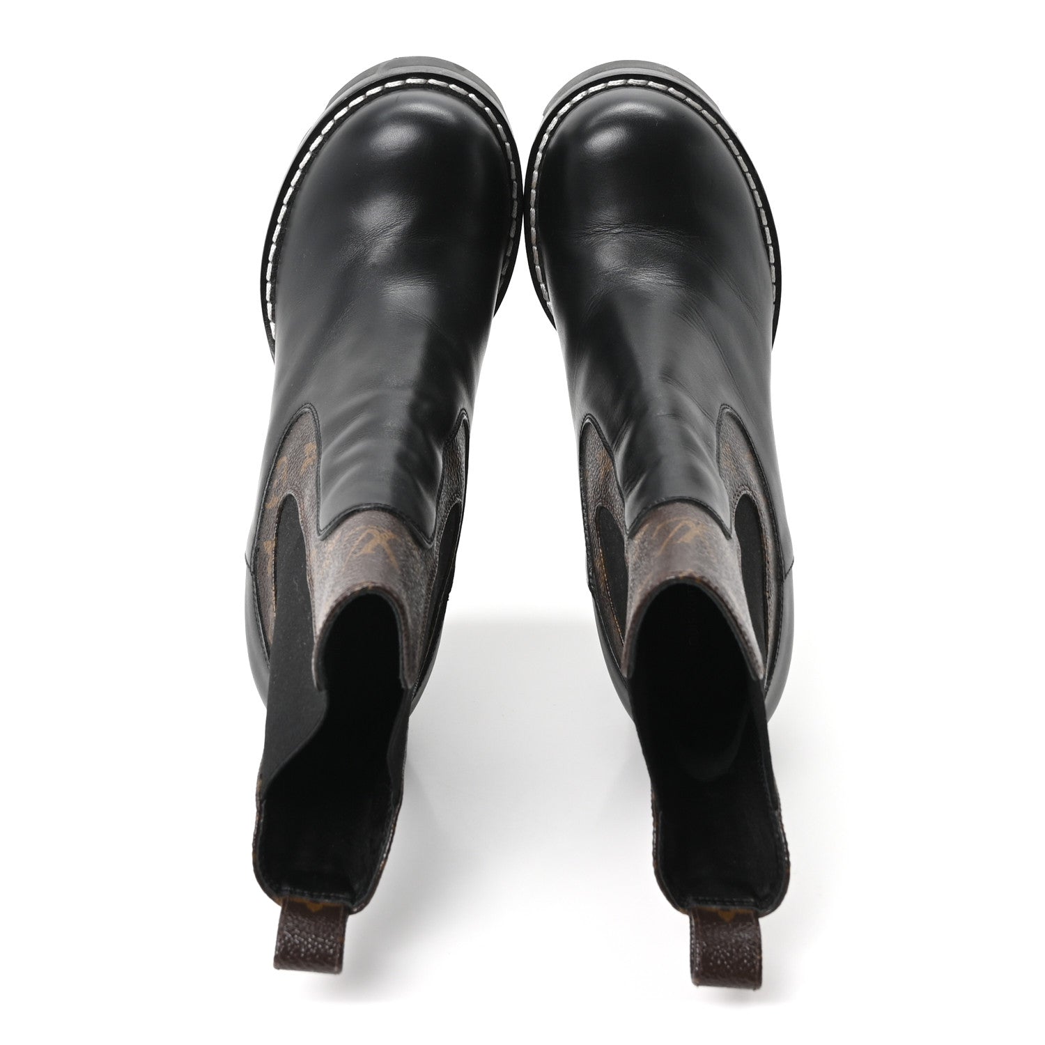 Louis Vuitton Calfskin Monogram Star Trail Chelsea Ankle Boots 40 Black 2 of 9