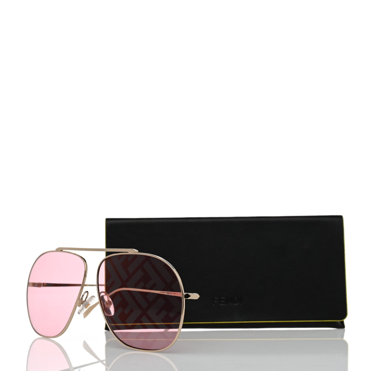 Metal FF Family Aviator Sunglasses FF0407 Pink