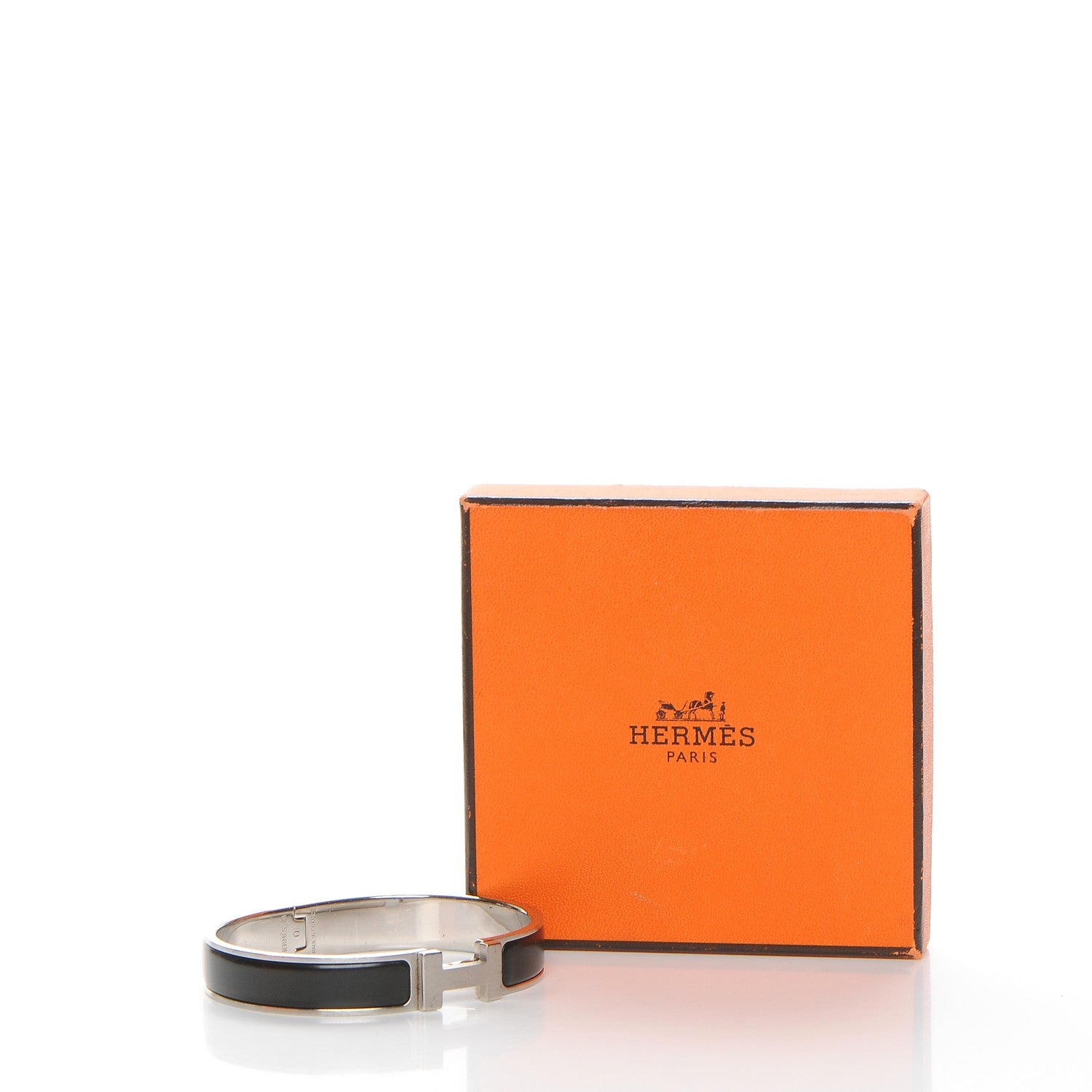 Hermes Enamel Narrow Clic Clac H Bracelet GM Black 4 of 6
