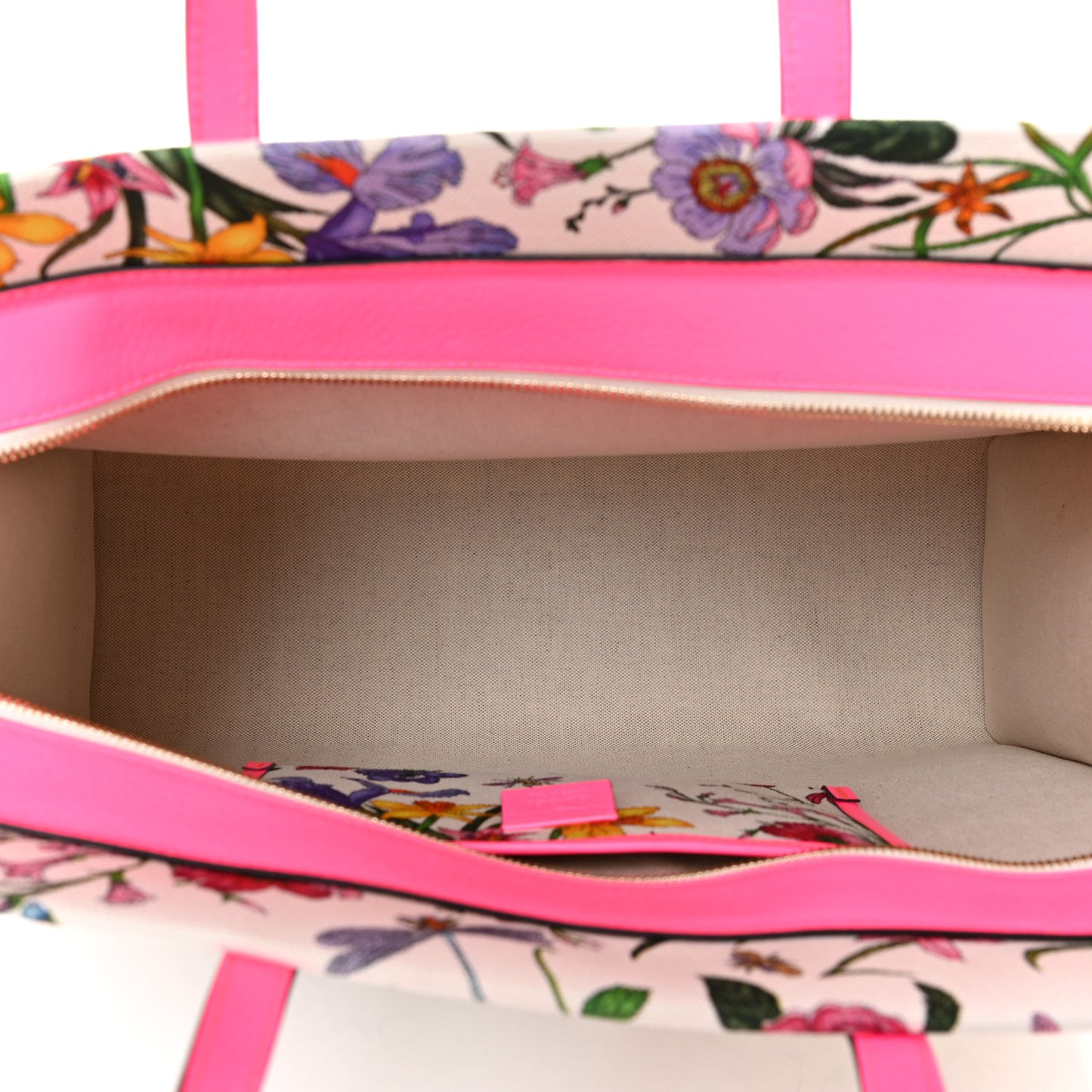Canvas Large Flora Tote Pink Multicolor Fuchsia