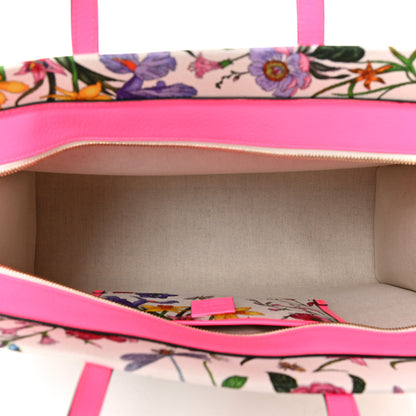 Gucci Canvas Large Flora Tote Pink Multicolor Fuchsia 5 of 10