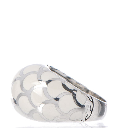 John Hardy Sterling Silver White Enamel 16mm Naga Dome Ring 55.7 7.5 3 of 5