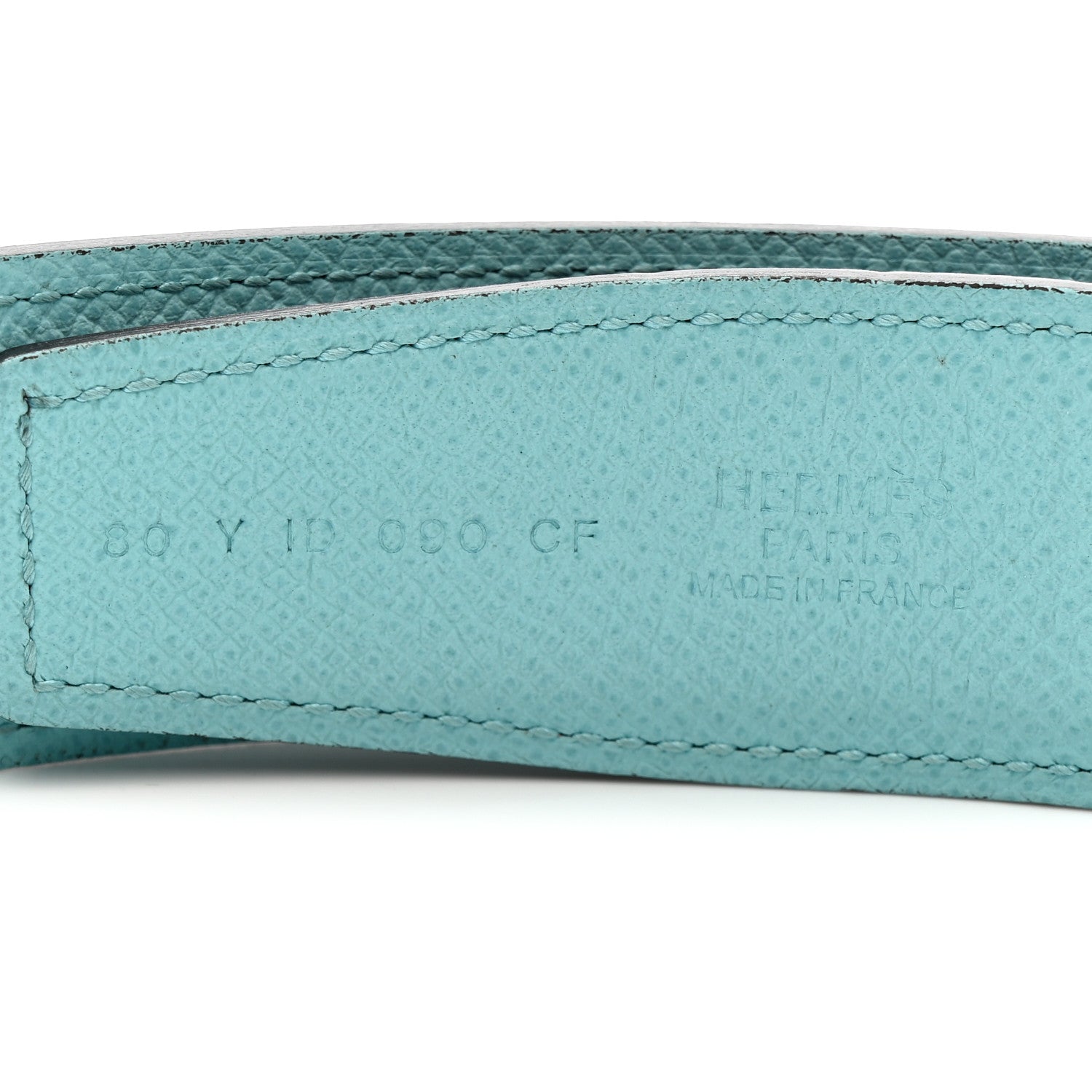 Hermes Epsom 32mm Belt Strap 80 32 Bleu Atoll Bleu Indigo 3 of 7