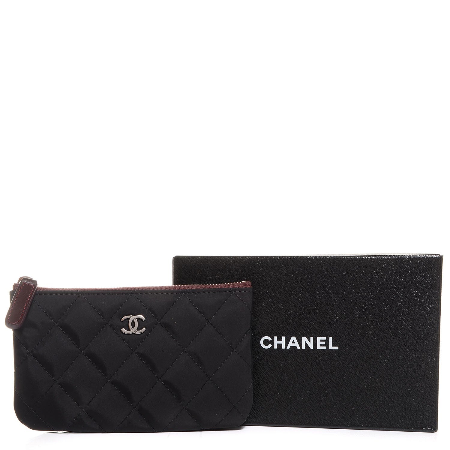 Chanel Nylon Quilted Cocoon Cosmetic Pouch Black 5 of 8