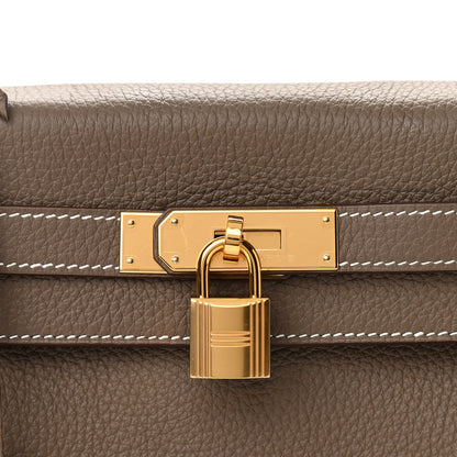 Hermes Togo Kelly Retourne 28 Etoupe 8 of 11