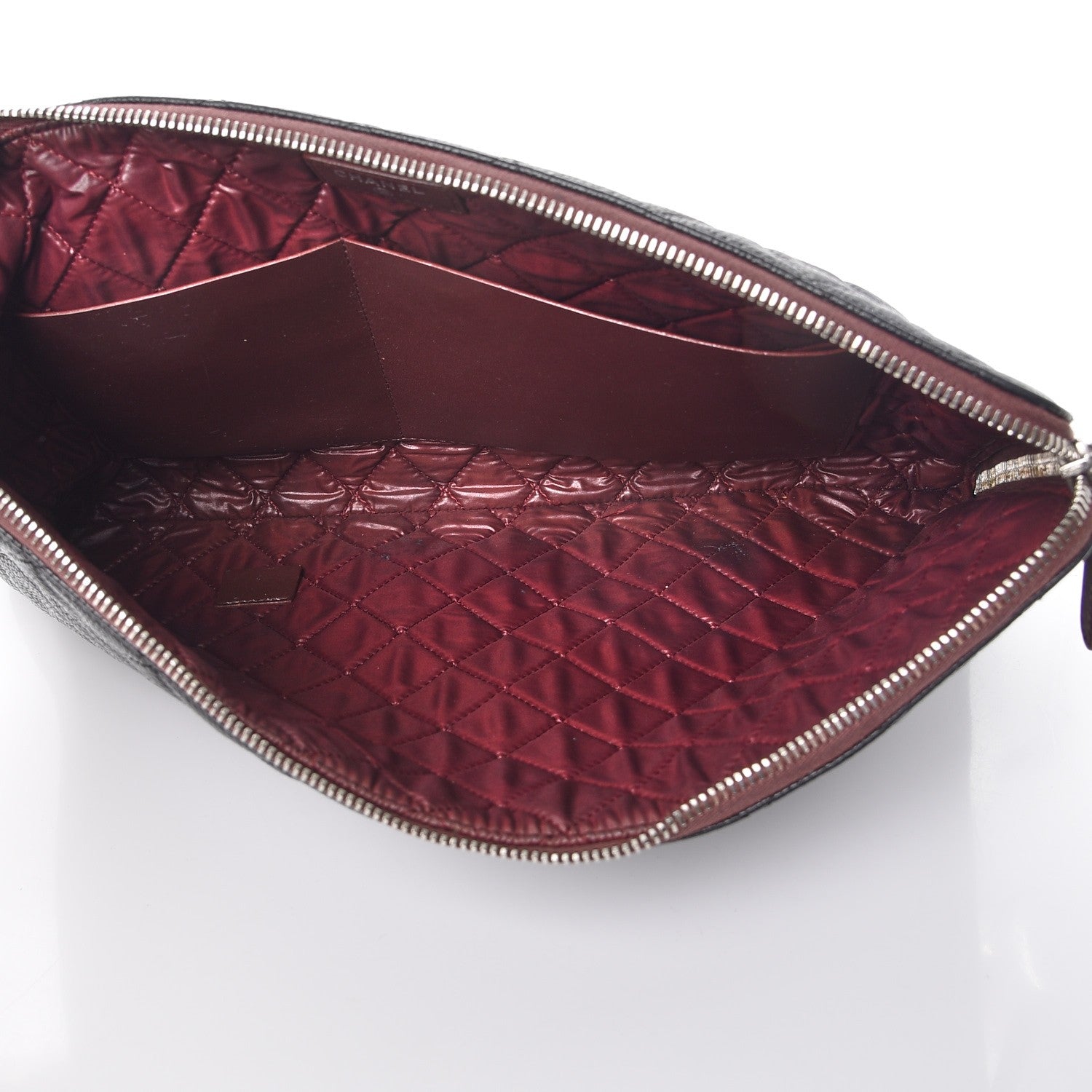 Chanel Caviar Quilted Large Slide Pouch Black 5 of 10