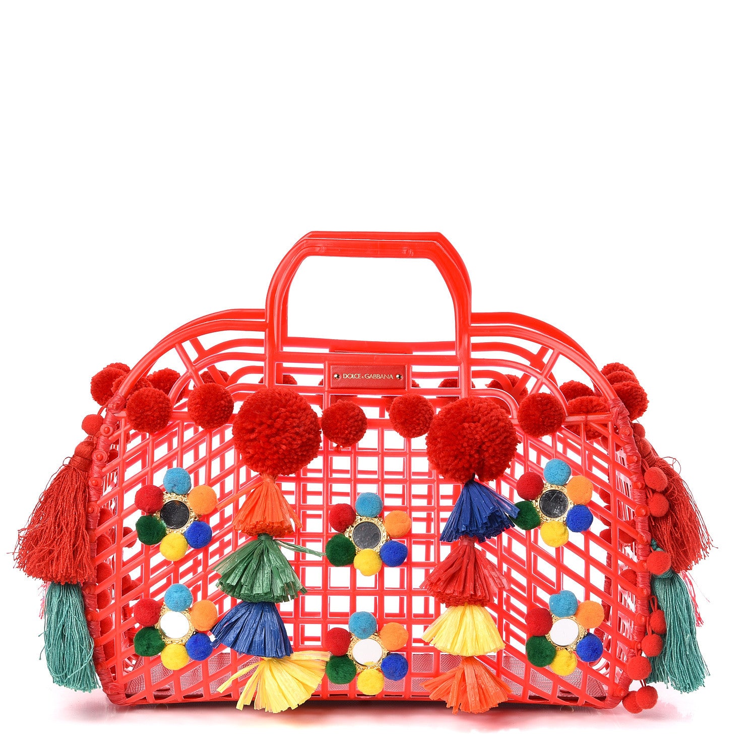 Dolce & Gabbana PVC Cage Market Tote Red 1 of 9