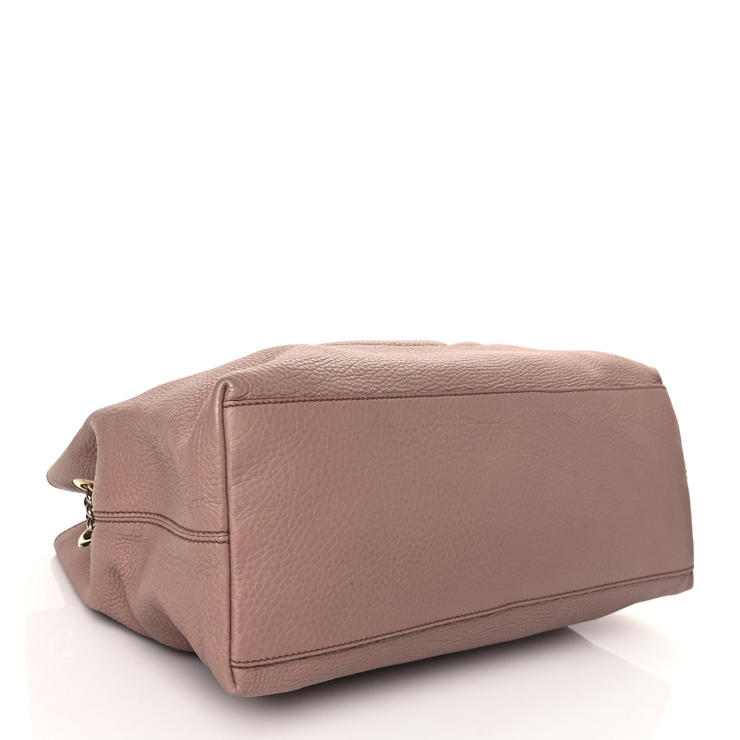 Pebbled Calfskin Medium Soho Chain Shoulder Bag Dark Cipria