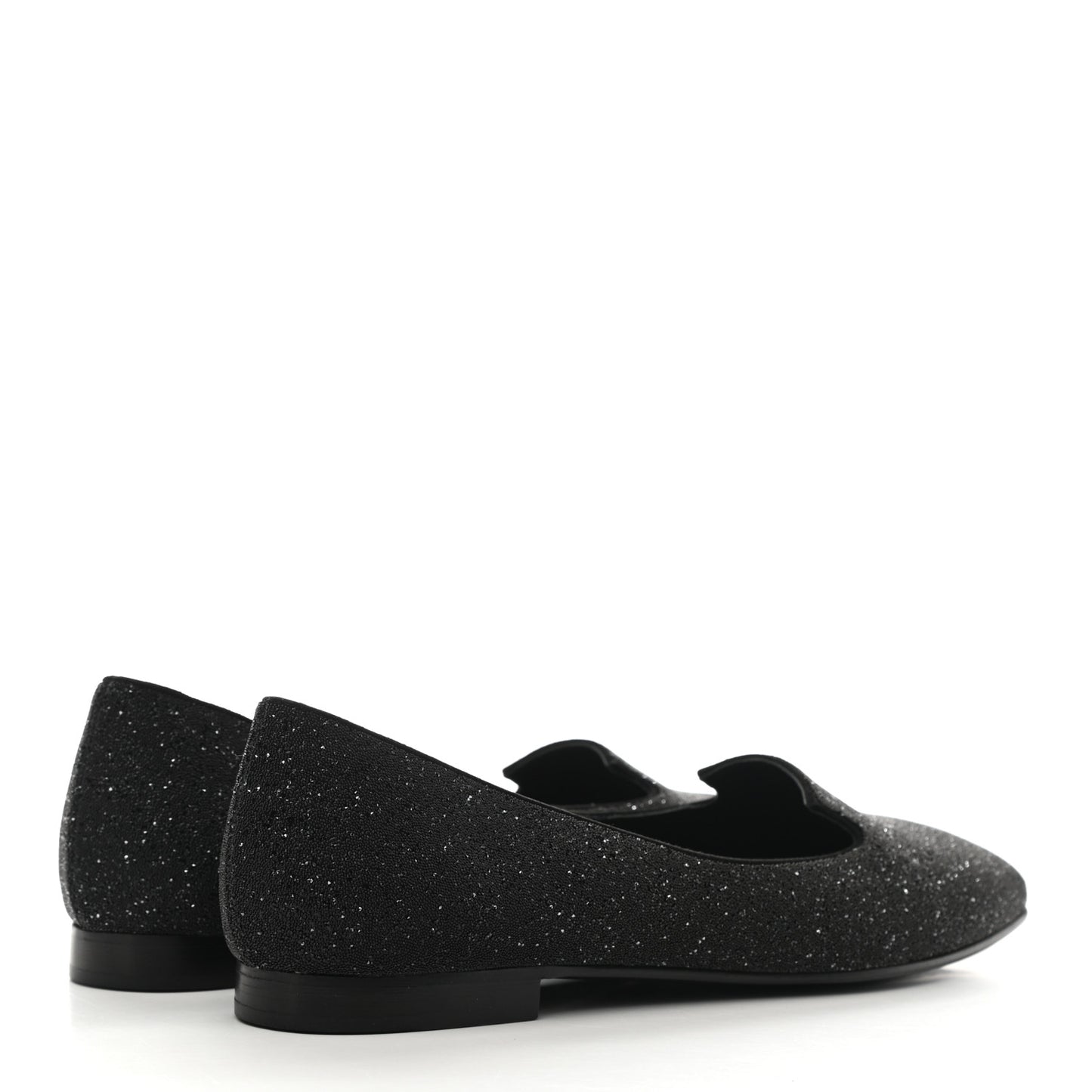 Glitter Holly Ballerina Flats 38 Black