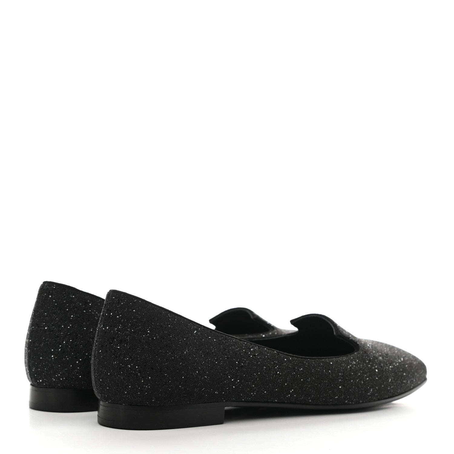 Hermes Glitter Holly Ballerina Flats 38 Black 4 of 7