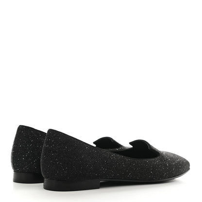 Hermes Glitter Holly Ballerina Flats 38 Black 4 of 7