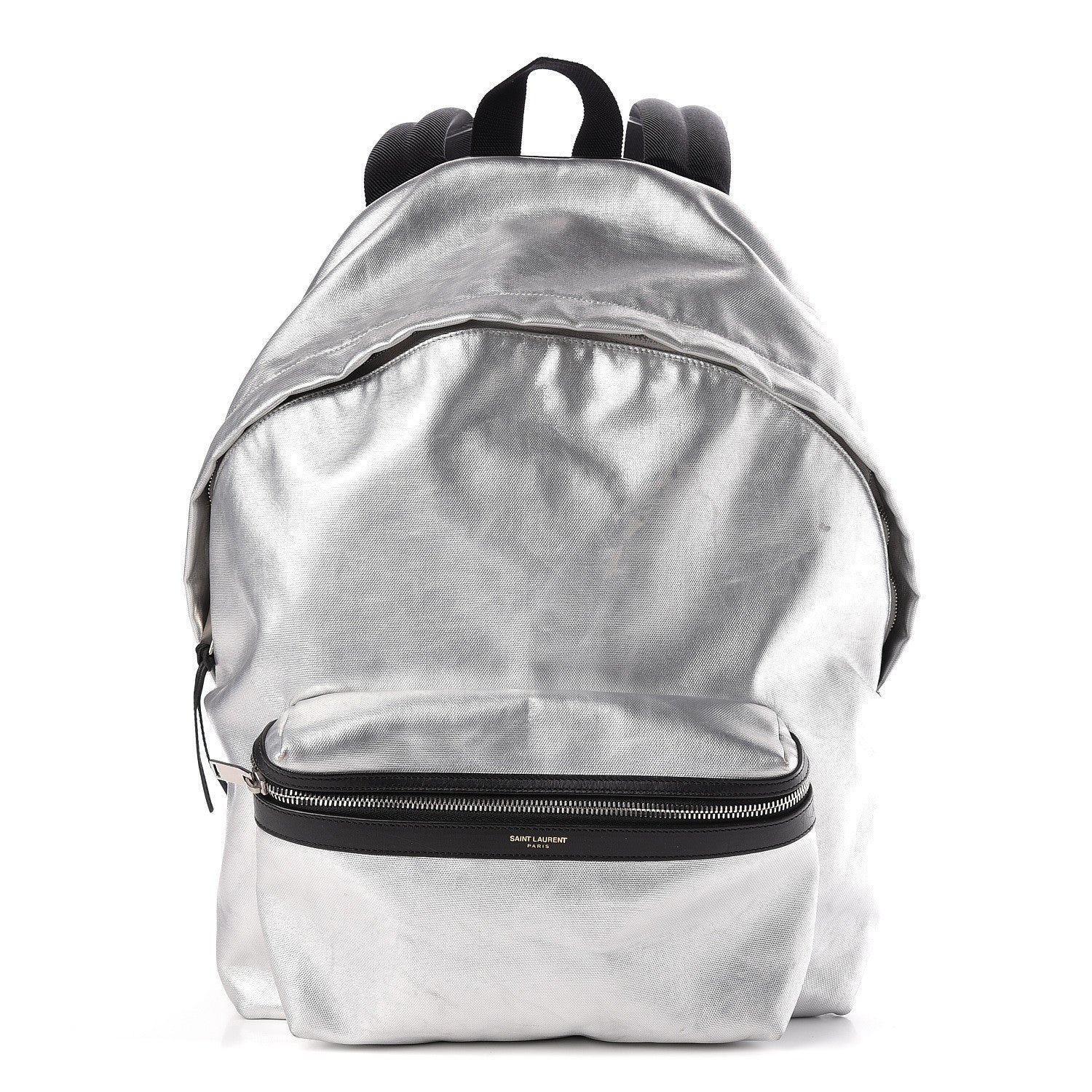 Saint Laurent Nylon Metallic Hunting Backpack Silver 1 of 17