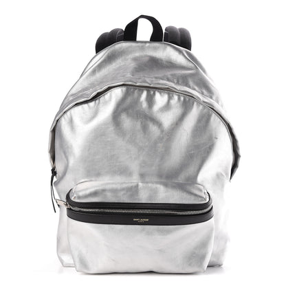 Saint Laurent Nylon Metallic Hunting Backpack Silver 1 of 17