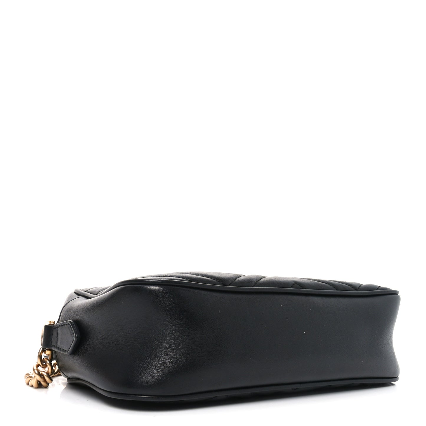 Calfskin Matelasse Small GG Marmont Chain Shoulder Bag Black