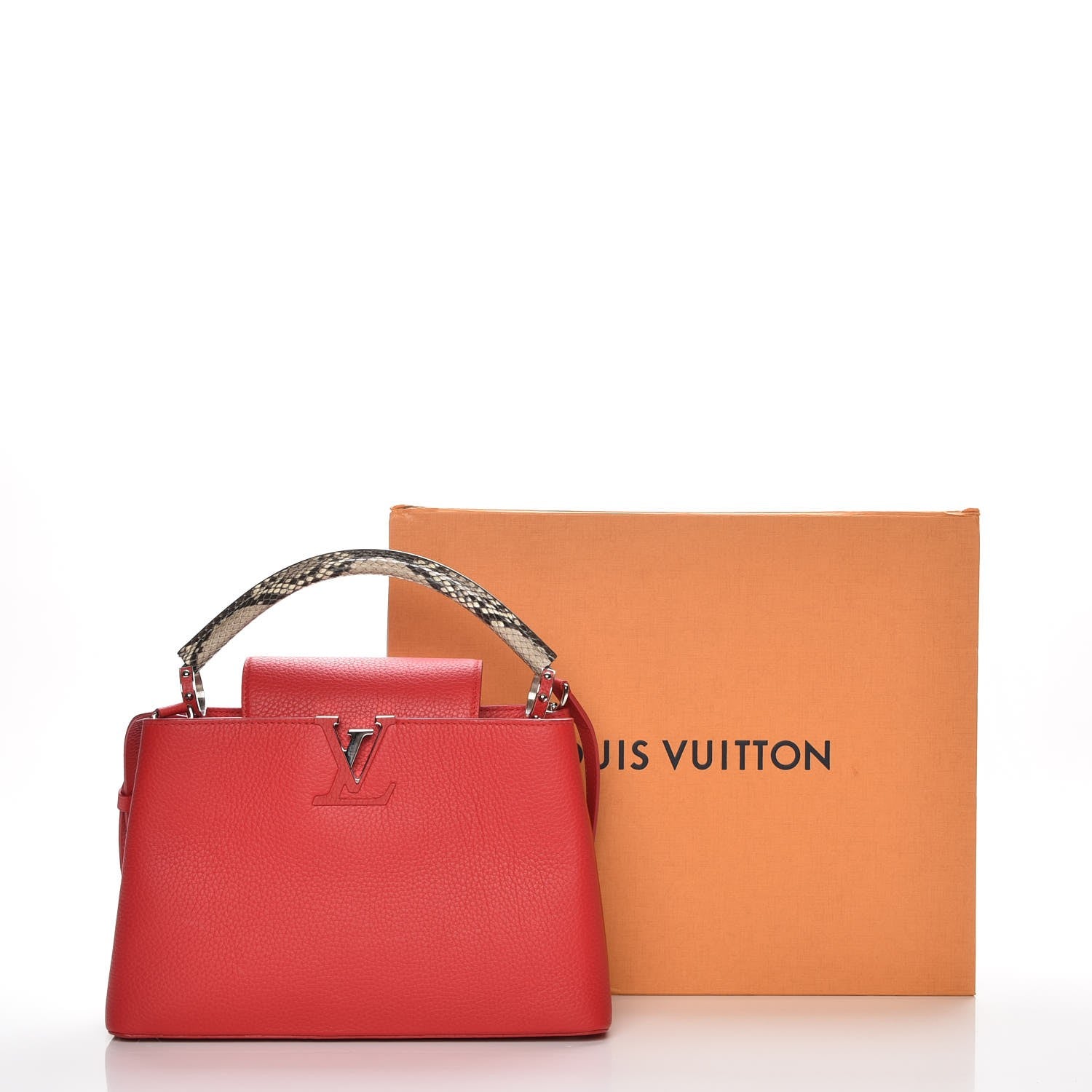 Louis Vuitton Taurillon Python Capucines PM Rubis 7 of 7