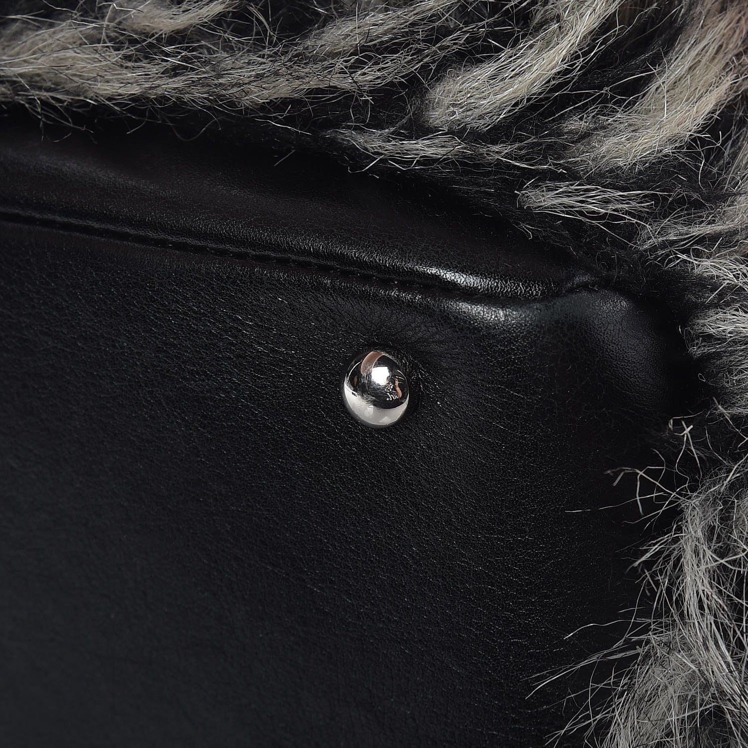 Chanel Calfskin Fantasy Fur Shopper Tote Black 11 of 13