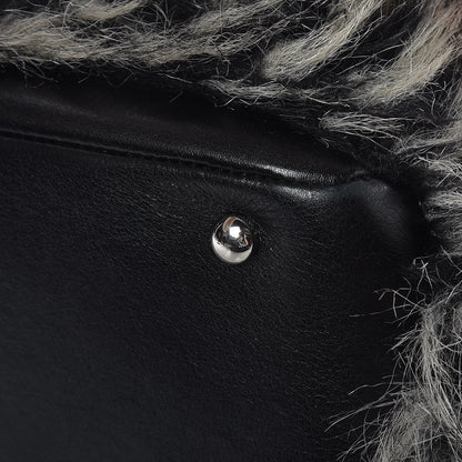 Chanel Calfskin Fantasy Fur Shopper Tote Black 11 of 13