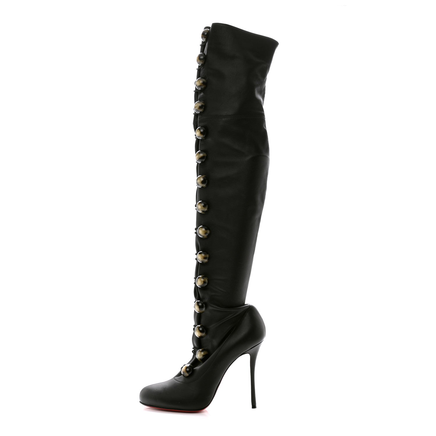 Christian Louboutin Nappa So Frenchissima 100 Knee High Boots 39 Black 1 of 8