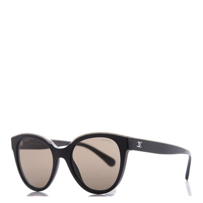 Chanel Acetate CC Butterfly Sunglasses 5414 Black Beige 1 of 8