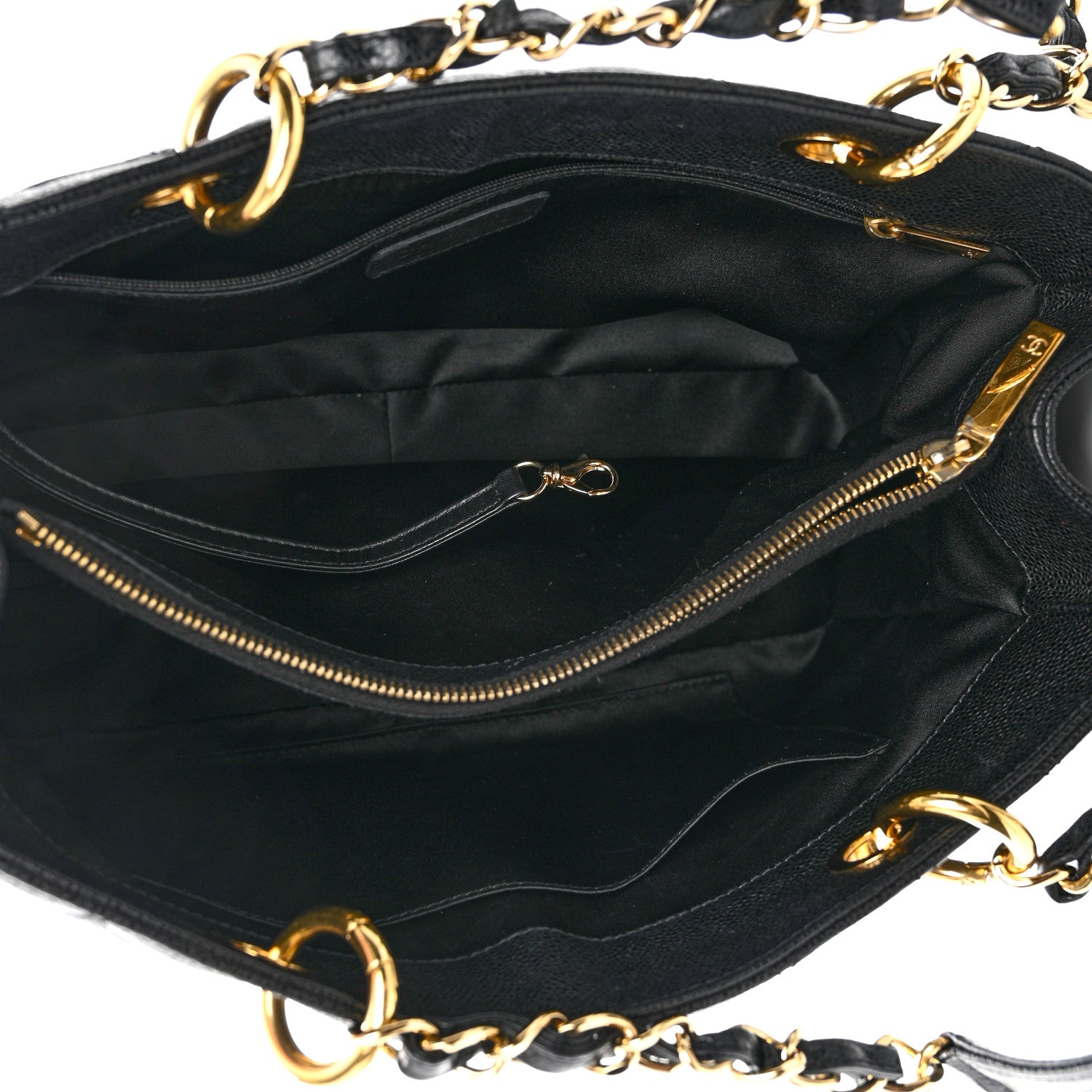 Chanel Caviar Quilted Grand Shopping Tote GST Black 5 of 10