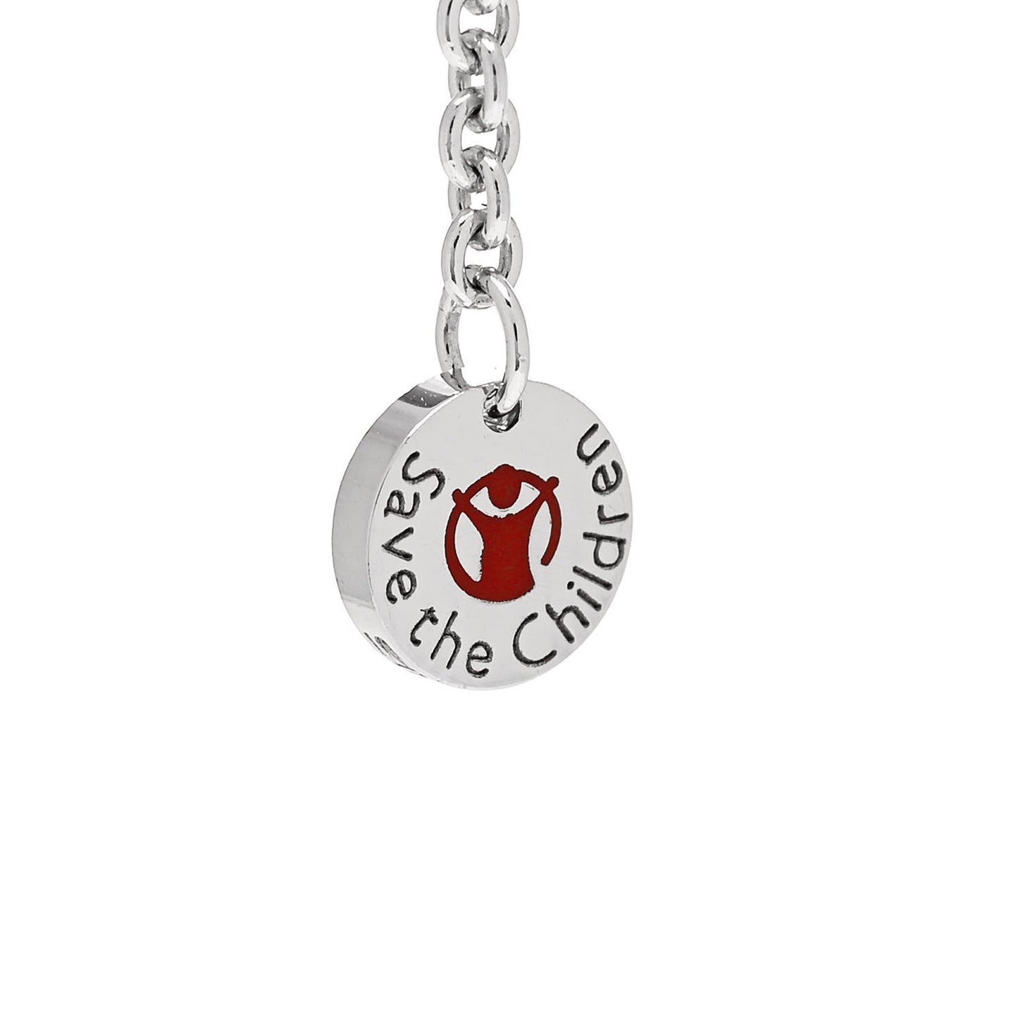 Sterling Silver Black Ceramic Save the Children Bracelet