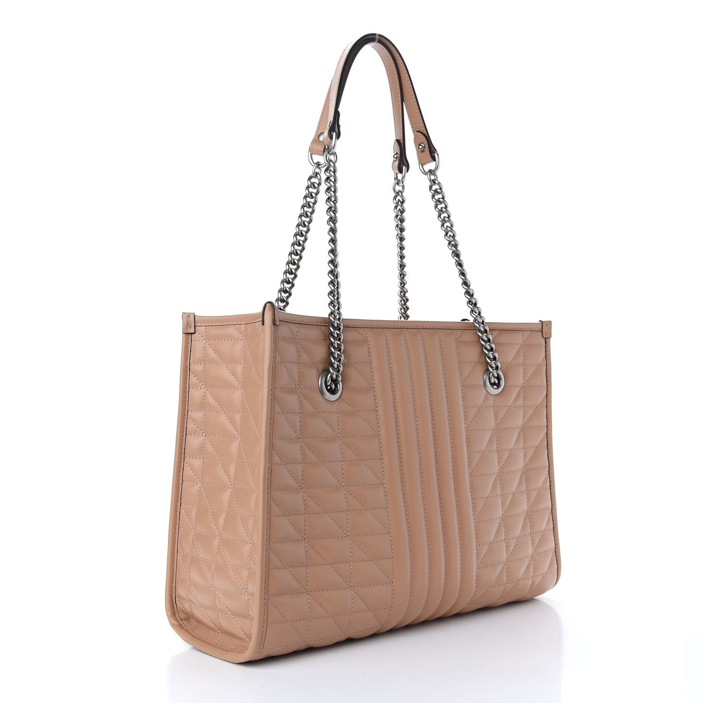 Calfskin Matelasse Aria Medium GG Marmont Shoulder Tote Camelia