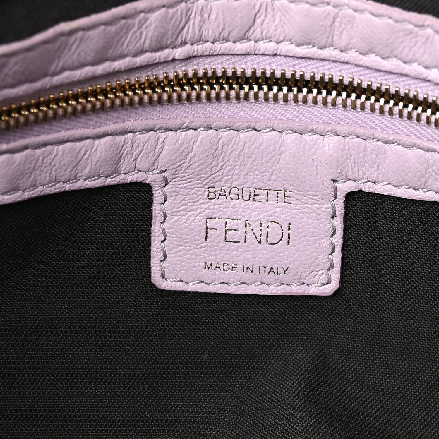 Fendi Nappa FF 1974 Embossed Baguette Anemone 6 of 10