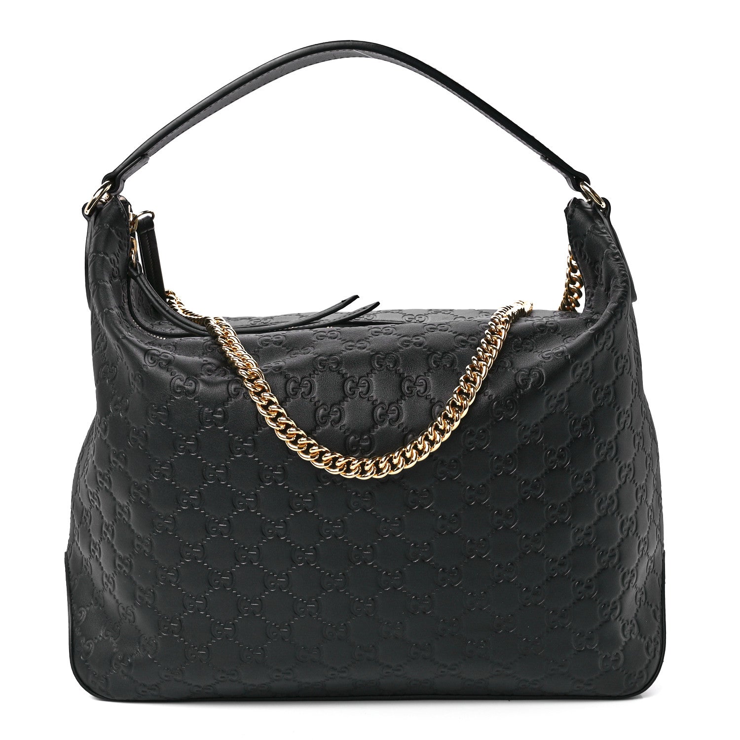 Gucci Guccissima Signature Large Linea A Hobo Black 1 of 12