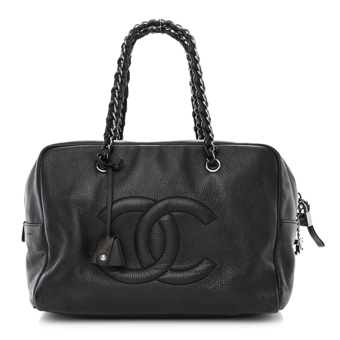 Deerskin Luxe Ligne Large Bowler Black