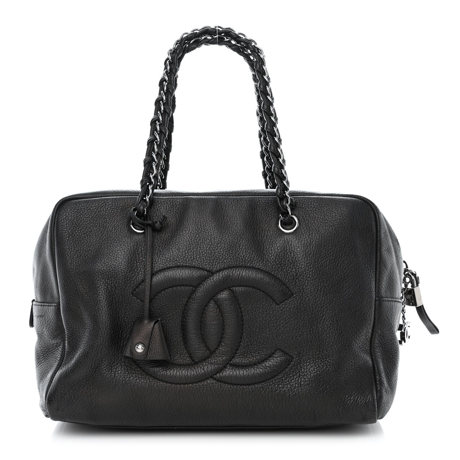 Chanel Deerskin Luxe Ligne Large Bowler Black 1 of 12