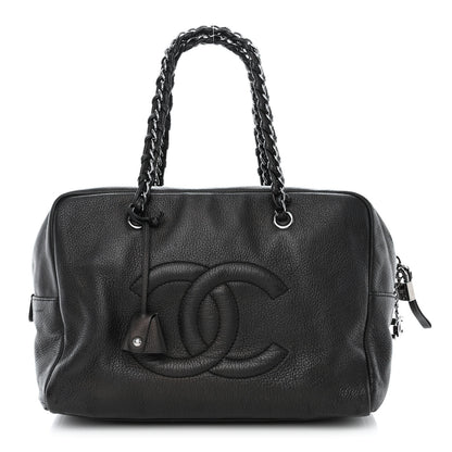 Chanel Deerskin Luxe Ligne Large Bowler Black 1 of 12
