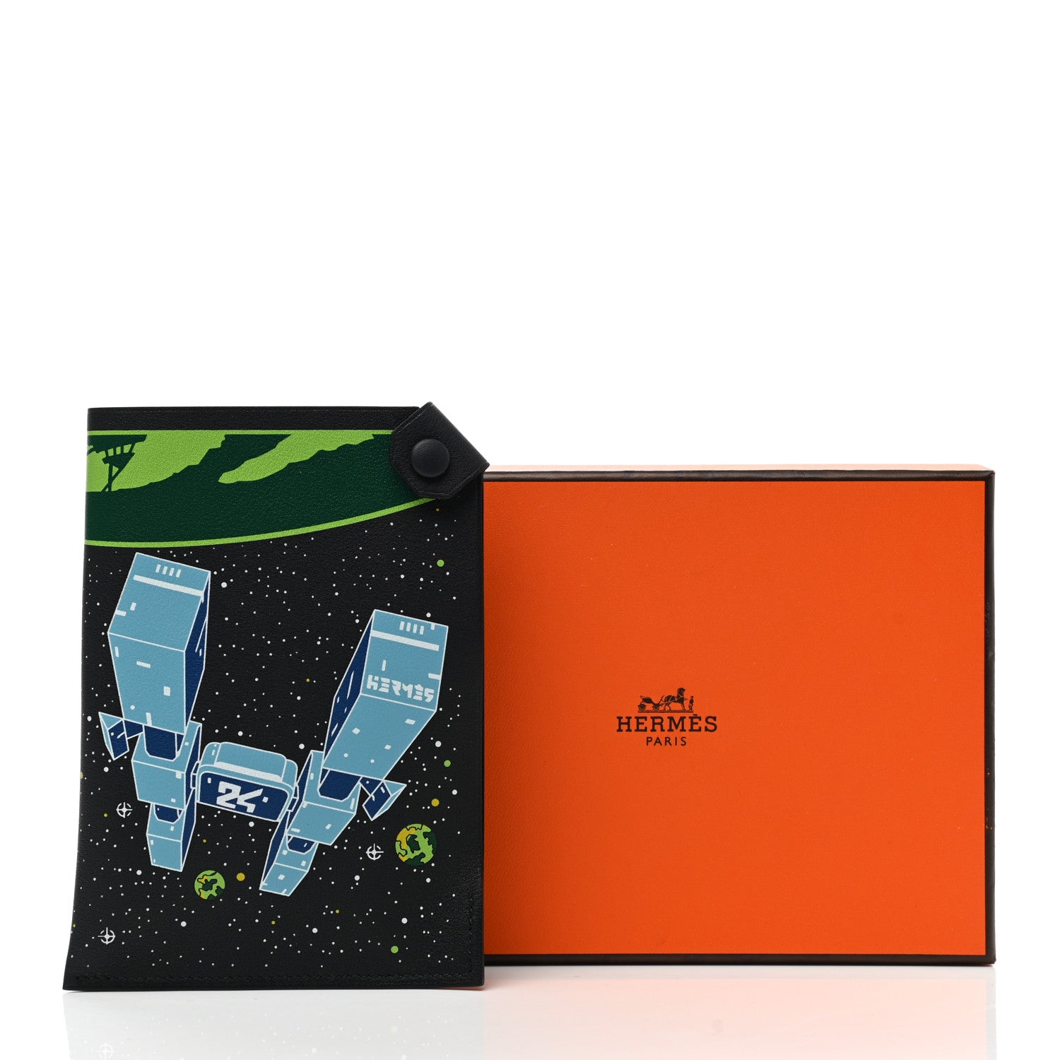Hermes Swift Hermes Odyssey Tarmac Passport Holder Bleu Indigo 8 of 8