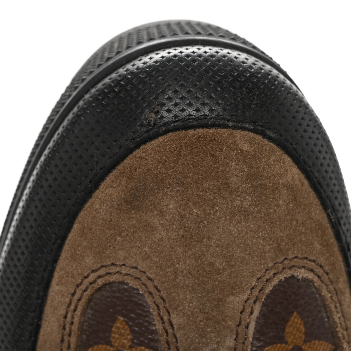 Suede Calfskin Monogram Laureate Platform Desert Boots 39 Kaki