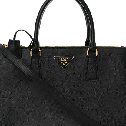 Prada Saffiano Medium Galleria Double Zip Tote Black 11 of 15
