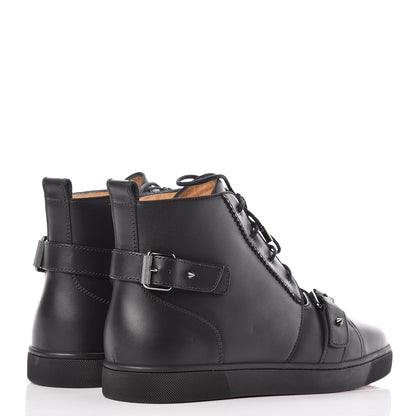 Christian Louboutin Calfskin Mens Nono Strap Flat Sneakers 45 Black 4 of 9
