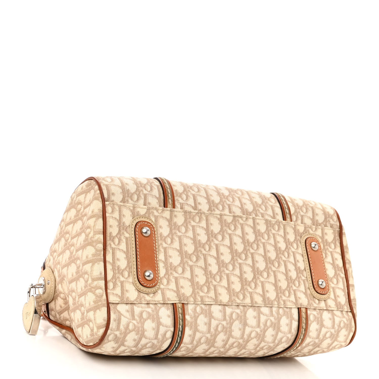 Christian Dior Monogram Trotter Romantique Boston Bag Beige 4 of 14