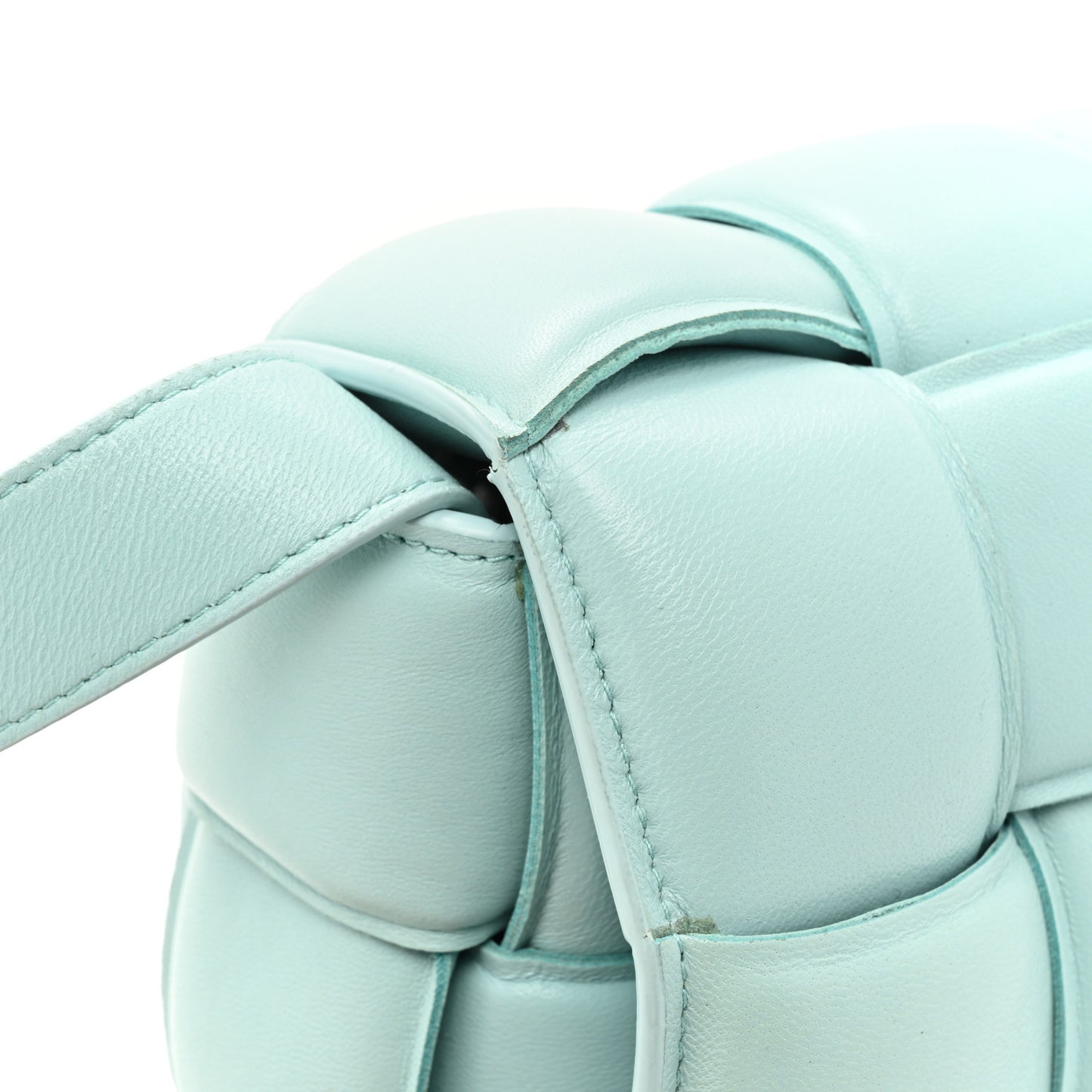 Nappa Maxi Intreccio Padded Cassette Crossbody Bag Spearmint