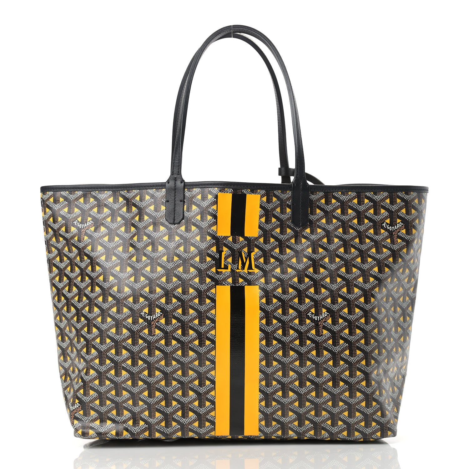 Goyard Goyardine Saint Louis Claire Voie PM Black Yellow 2 of 10
