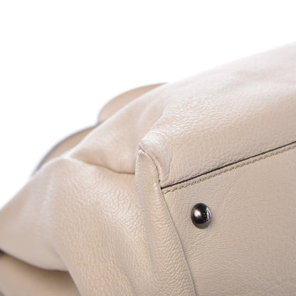 Fendi Goatskin Elaphe Large Peekaboo Iconic Satchel Latte Natural 12 of 13