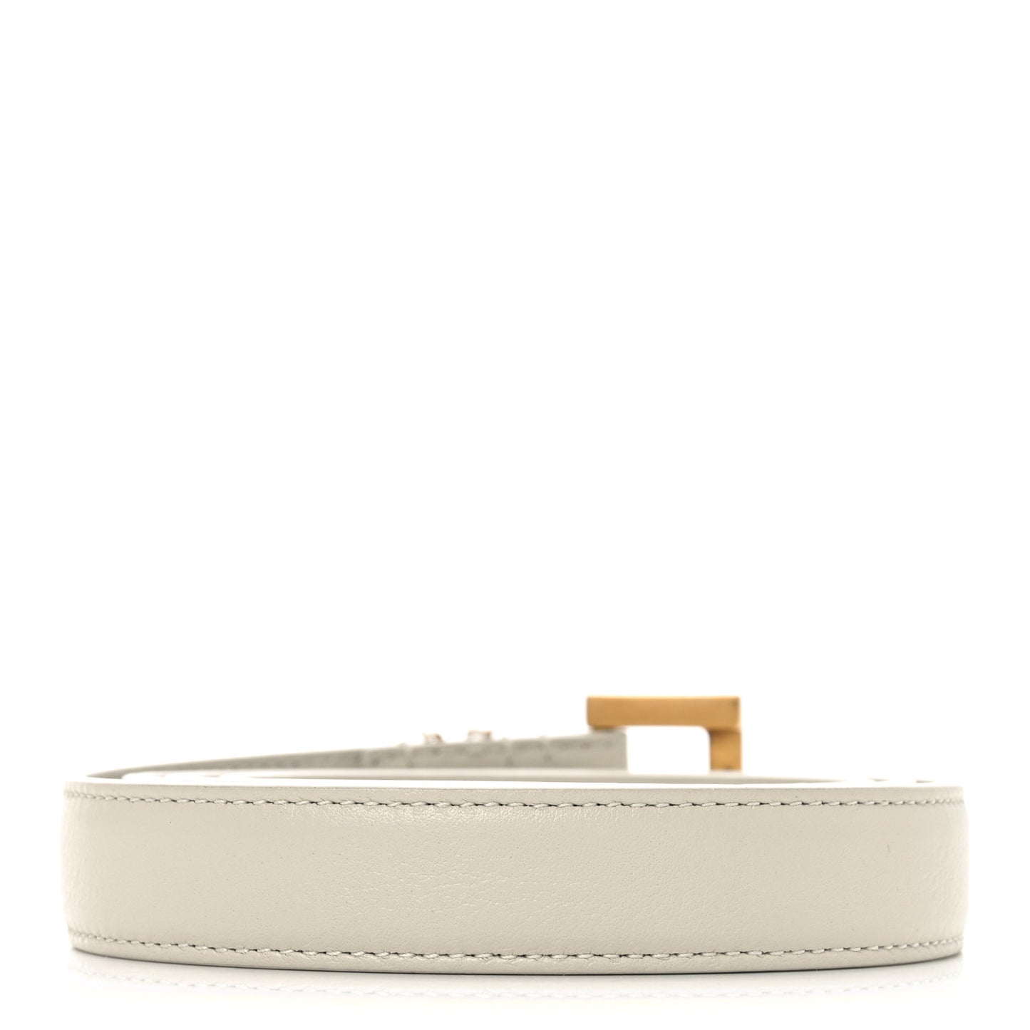Smooth Calfskin Monogram Square Buckle Belt 85 34 Crema Soft