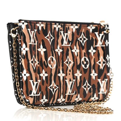 Louis Vuitton Monogram Giant Jungle Pochette Double Zip Black 3 of 9