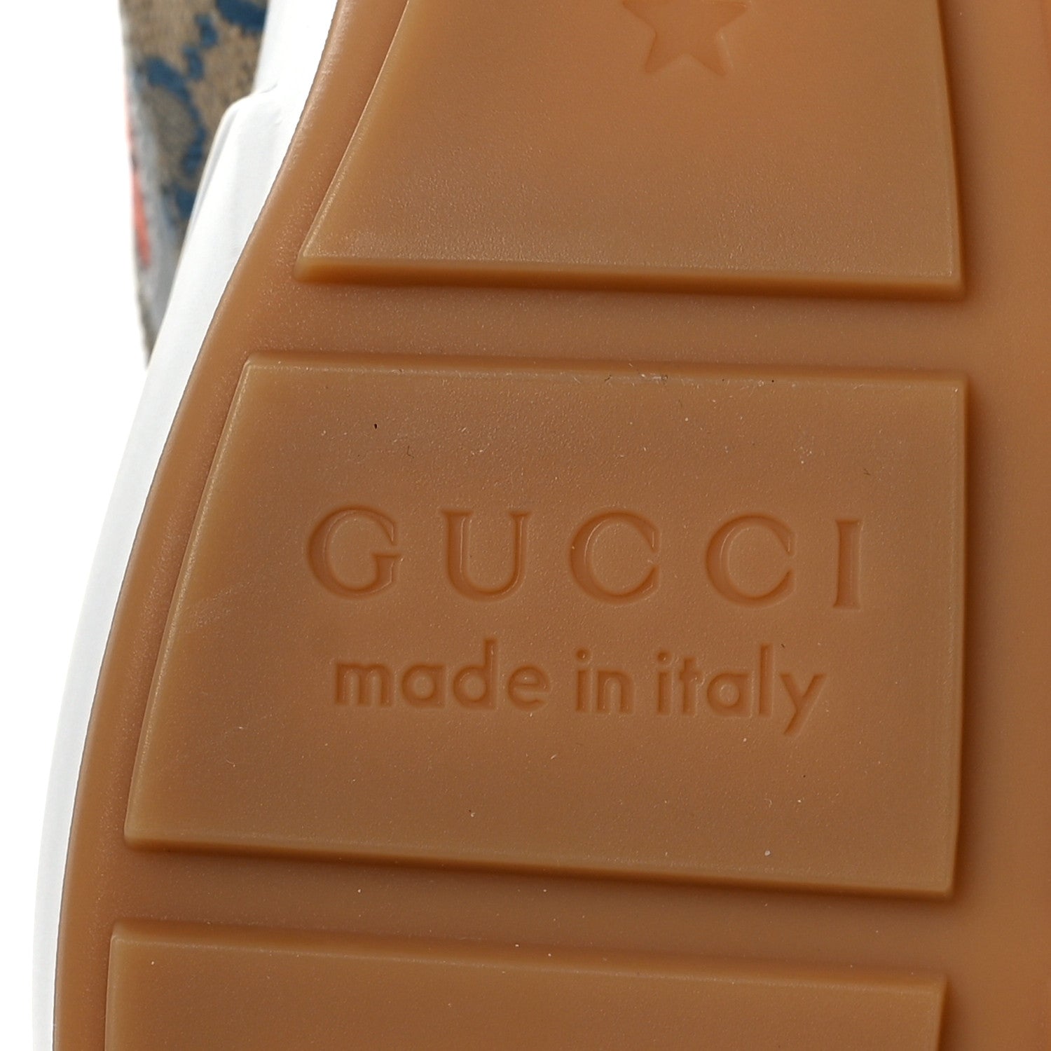 Gucci Monogram Multicolor Mens Rhyton Sneakers 8 Yellow Blue Great White Tabasco 8 of 8