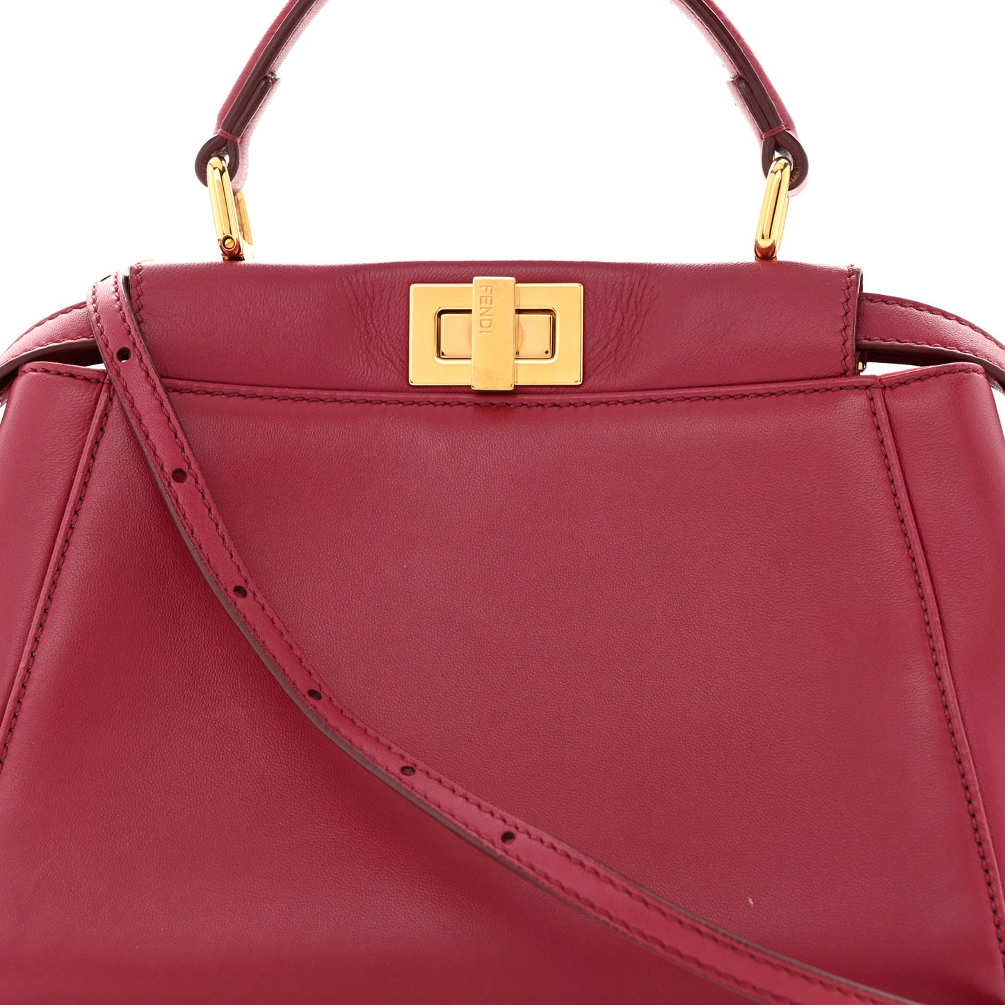 Nappa Monster Eyes Mini Peekaboo Iconic Satchel Amarena Fiamma