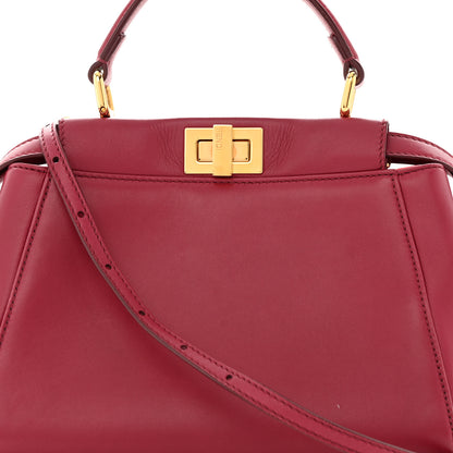 Fendi Nappa Monster Eyes Mini Peekaboo Iconic Satchel Amarena Fiamma 10 of 14