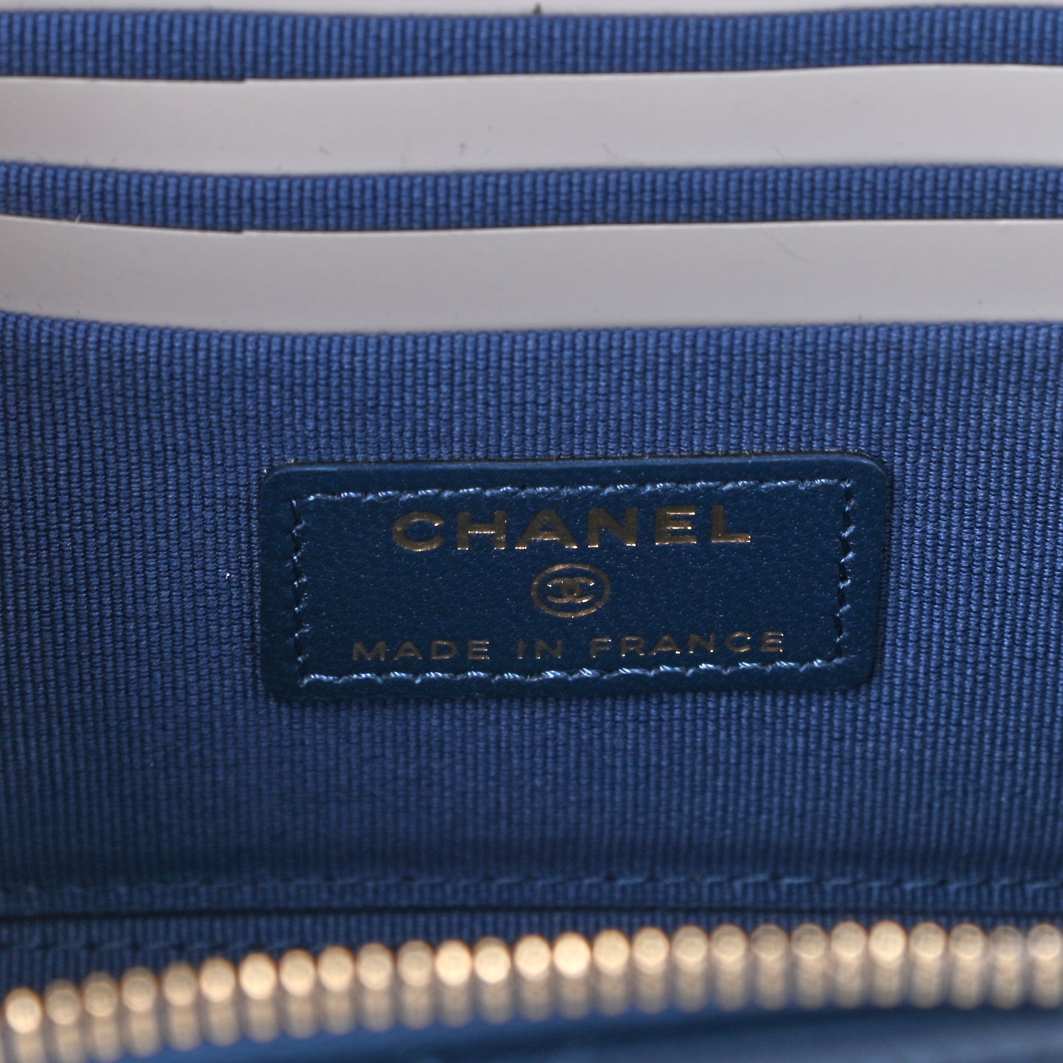 Chanel Lambskin Quilted Small Top Handle Vanity Case With Chain Dark Blue 7 of 11