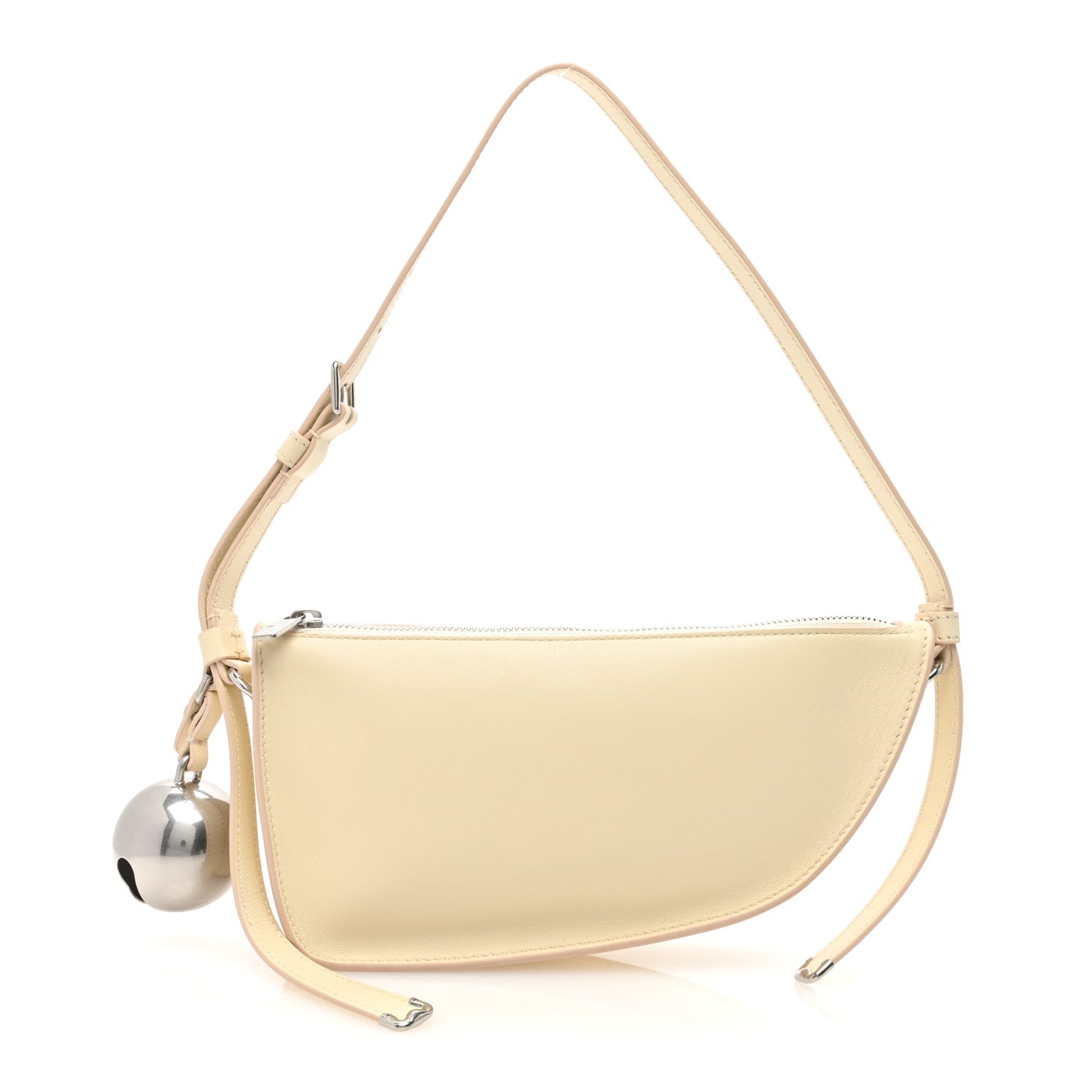 Calfskin Mini Shield Sling Bag Pearl